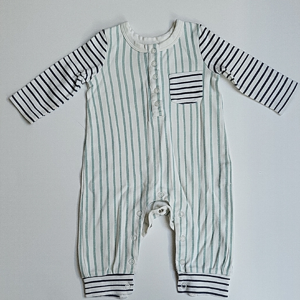 Striped Baby Onesie with Pocket